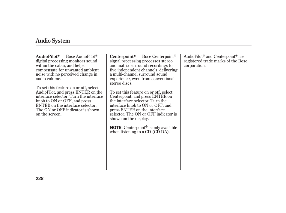 Audio system | Acura 2009 RL User Manual | Page 234 / 554