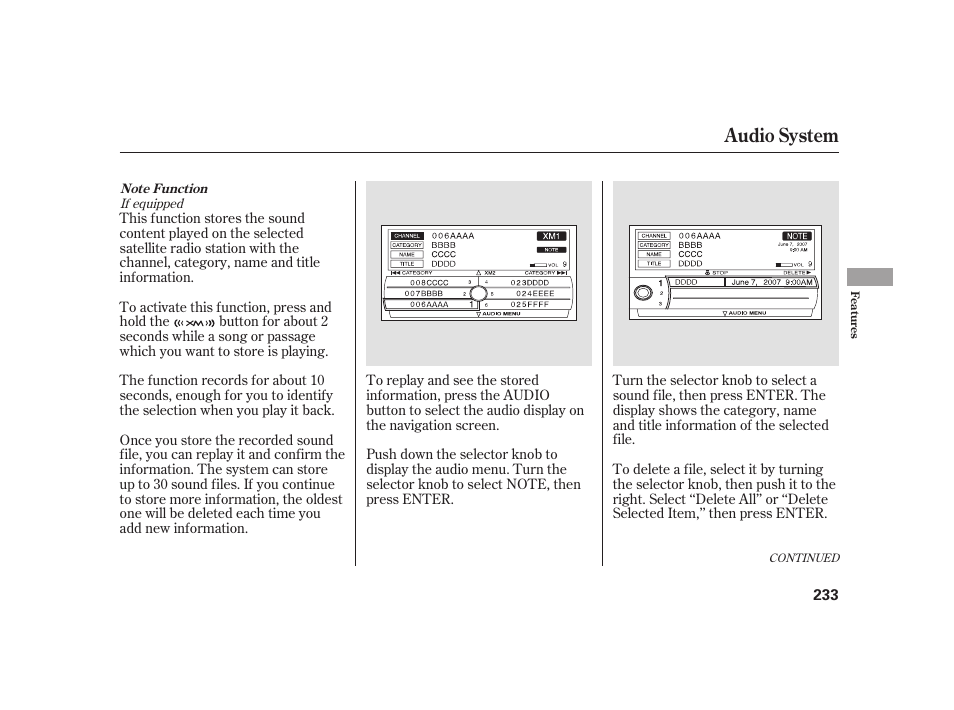 Audio system | Acura 2009 RL User Manual | Page 239 / 554