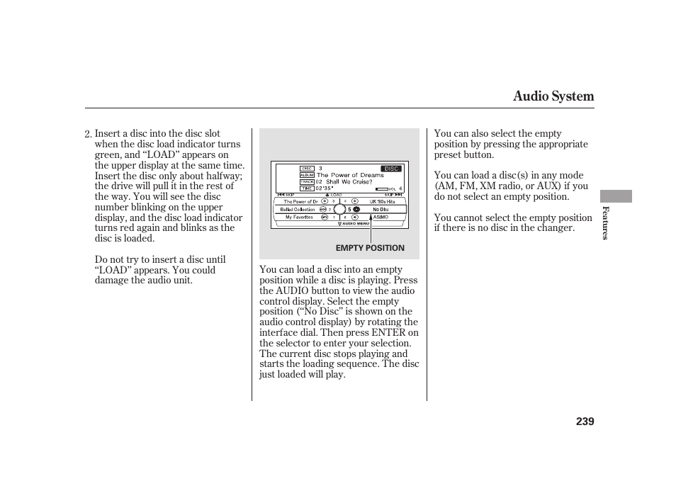 Audio system | Acura 2009 RL User Manual | Page 245 / 554