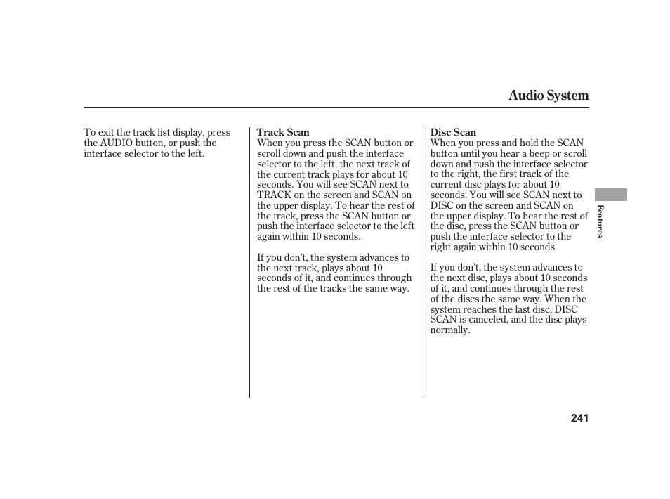 Audio system | Acura 2009 RL User Manual | Page 247 / 554