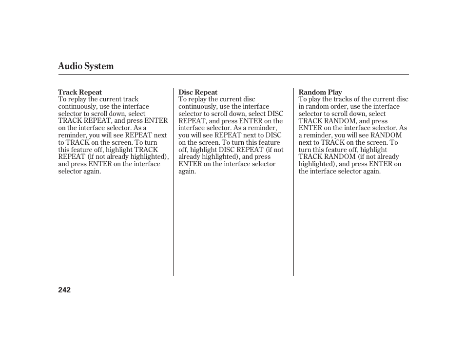 Audio system | Acura 2009 RL User Manual | Page 248 / 554