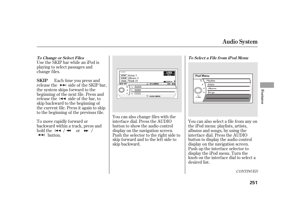 Audio system | Acura 2009 RL User Manual | Page 257 / 554