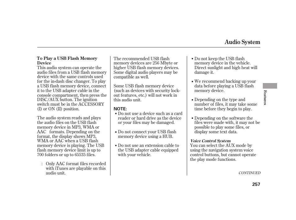 Audio system | Acura 2009 RL User Manual | Page 263 / 554