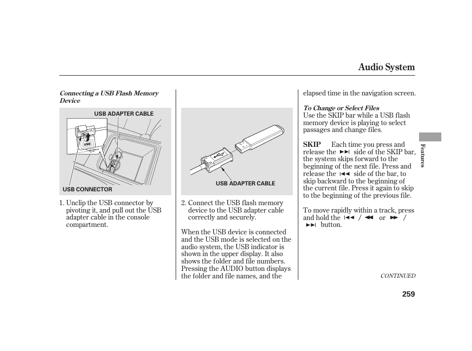 Audio system | Acura 2009 RL User Manual | Page 265 / 554