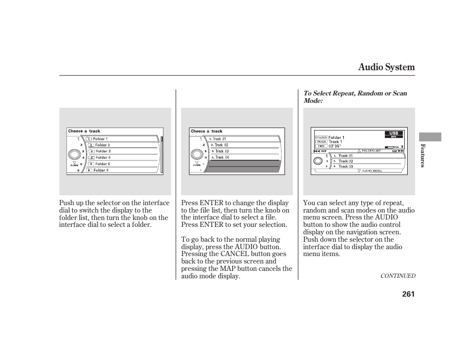 Audio system | Acura 2009 RL User Manual | Page 267 / 554