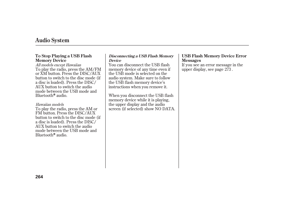 Audio system | Acura 2009 RL User Manual | Page 270 / 554