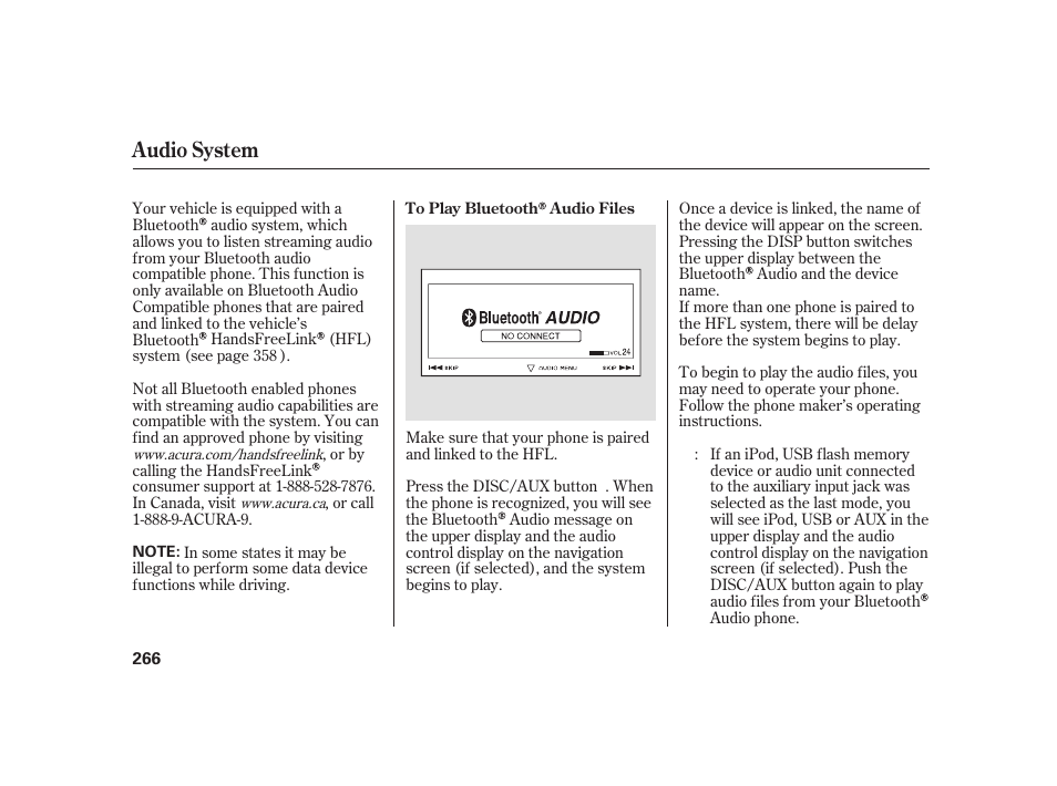 Audio system | Acura 2009 RL User Manual | Page 272 / 554