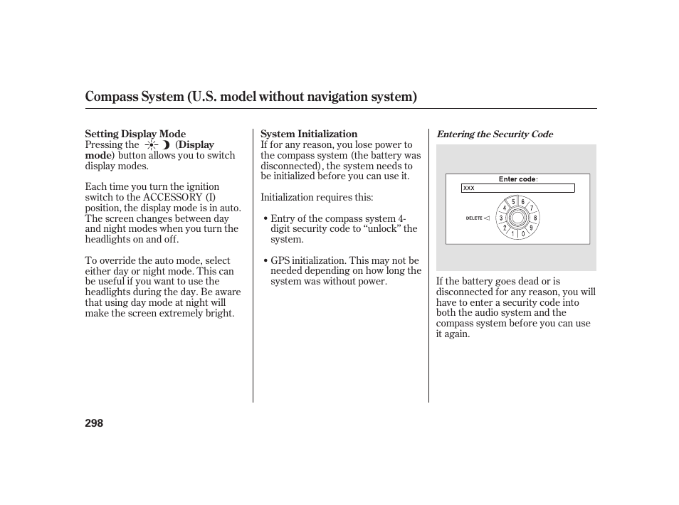 Acura 2009 RL User Manual | Page 304 / 554