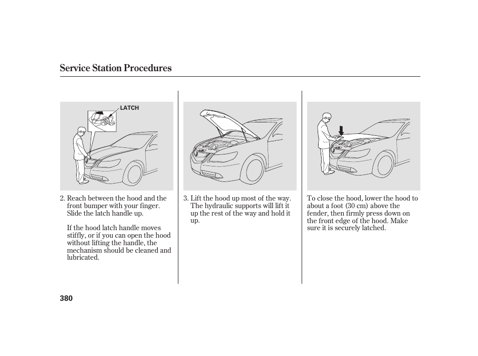 Service station procedures | Acura 2009 RL User Manual | Page 386 / 554