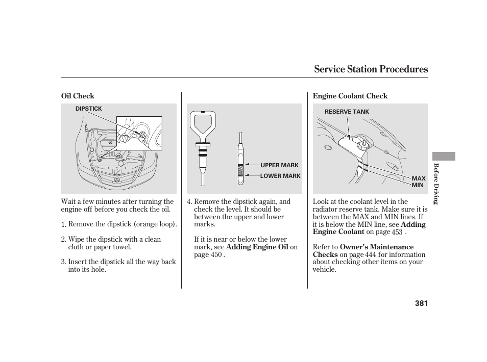 Service station procedures | Acura 2009 RL User Manual | Page 387 / 554