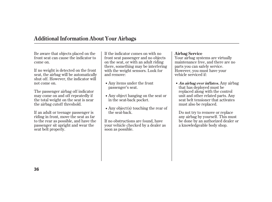Additional information about your airbags | Acura 2009 RL User Manual | Page 42 / 554