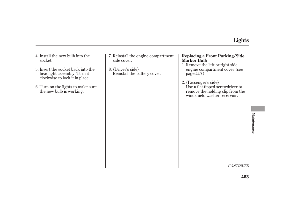 Lights | Acura 2009 RL User Manual | Page 469 / 554