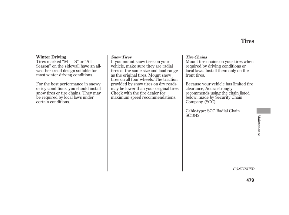 Tires | Acura 2009 RL User Manual | Page 485 / 554