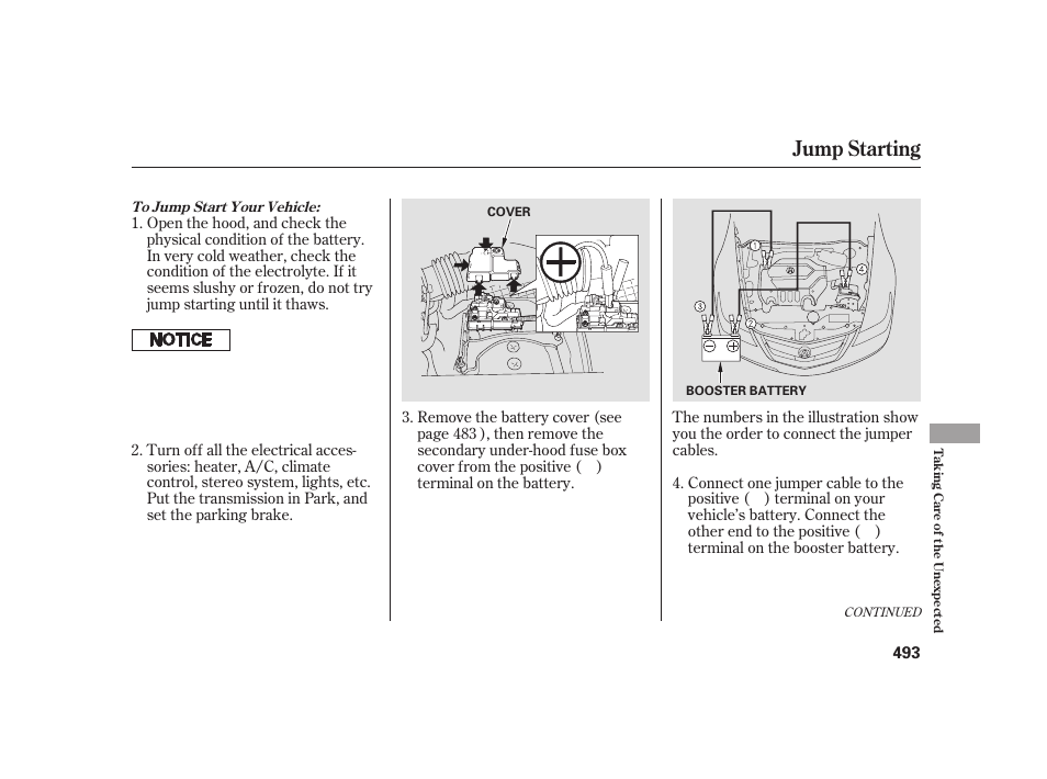 Jump starting | Acura 2009 RL User Manual | Page 499 / 554