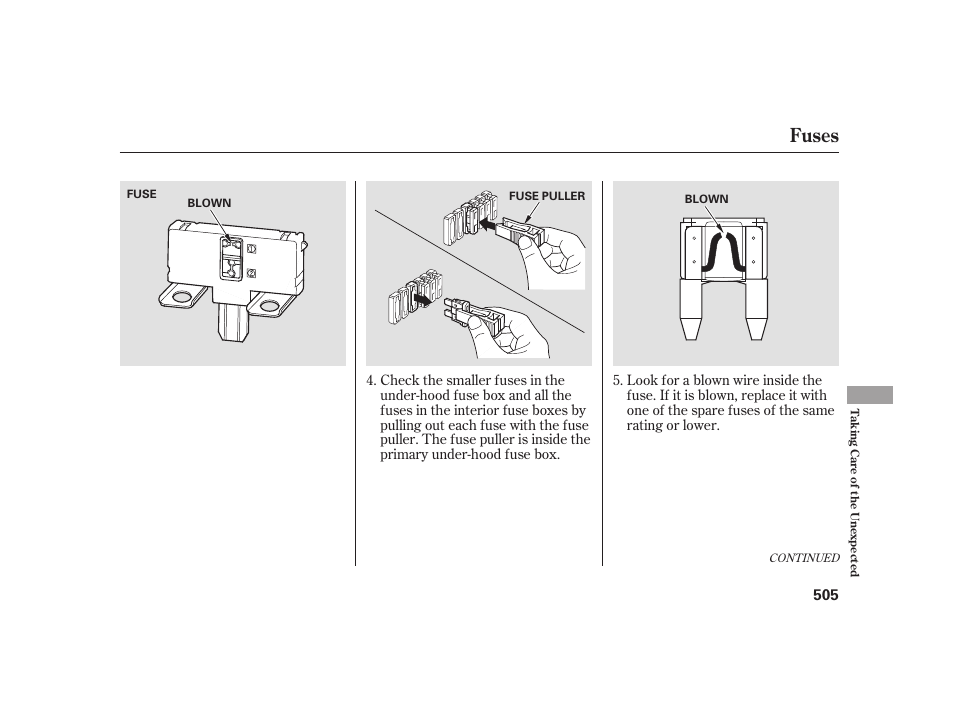 Fuses | Acura 2009 RL User Manual | Page 511 / 554