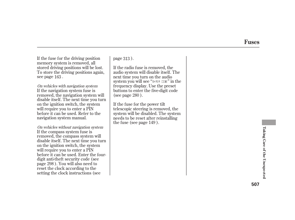 Fuses | Acura 2009 RL User Manual | Page 513 / 554