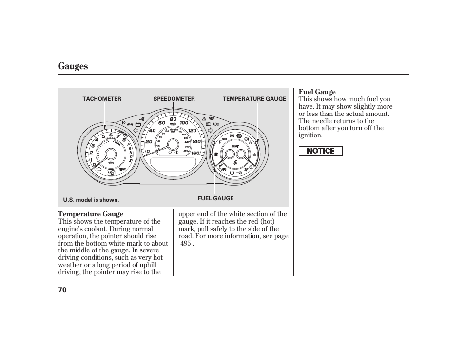 Gauges | Acura 2009 RL User Manual | Page 76 / 554