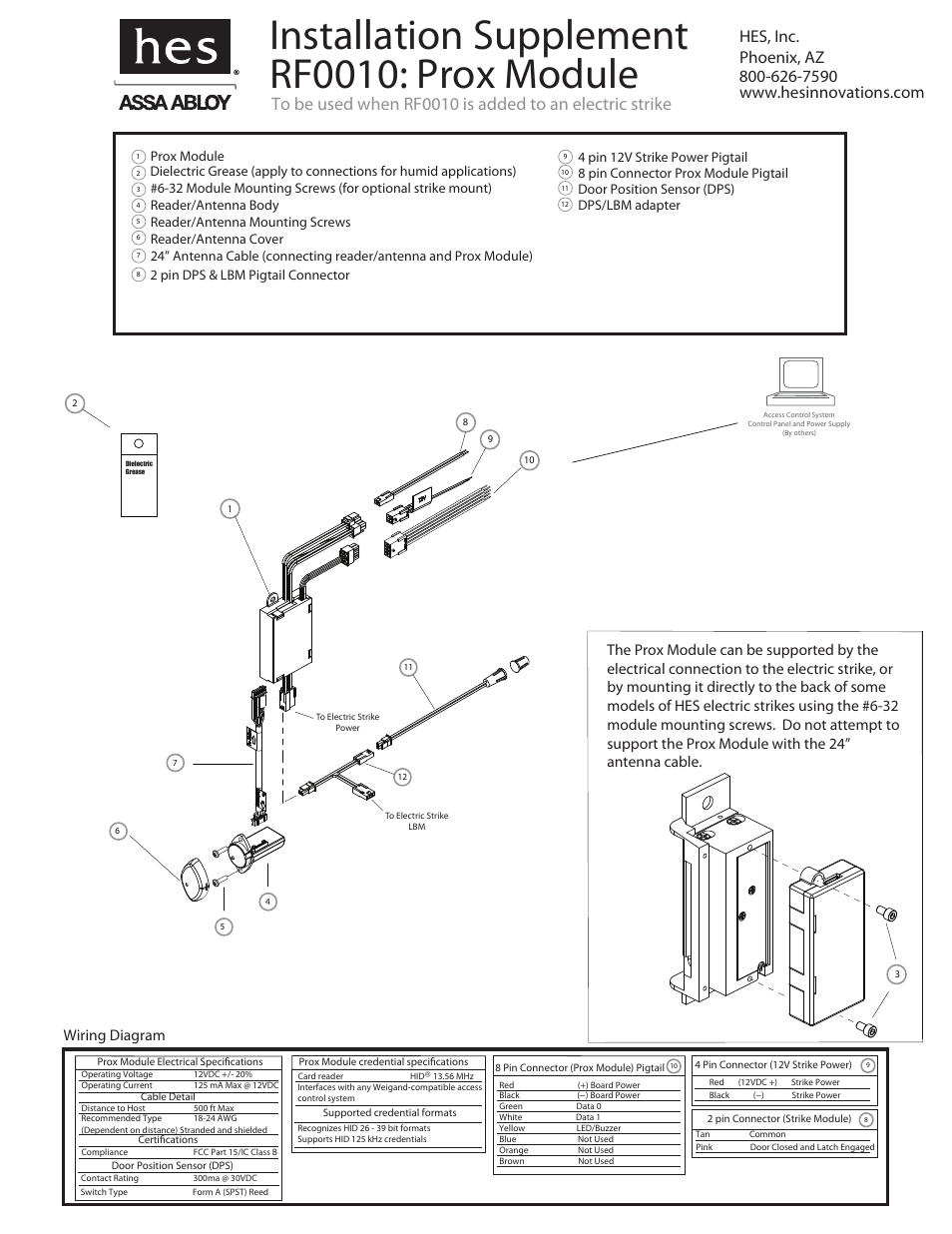 HES Prox User Manual | 2 pages