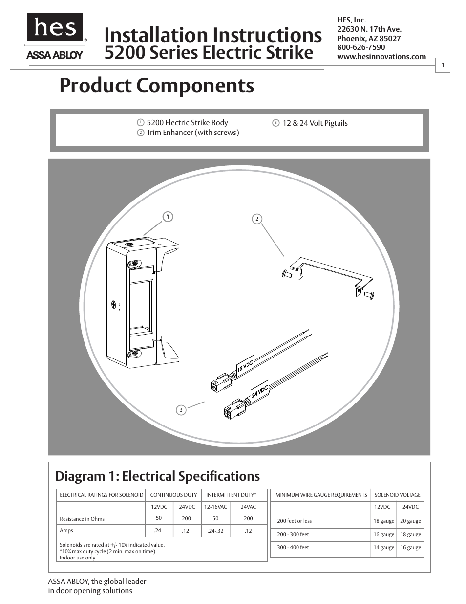 HES 5200 User Manual | 6 pages