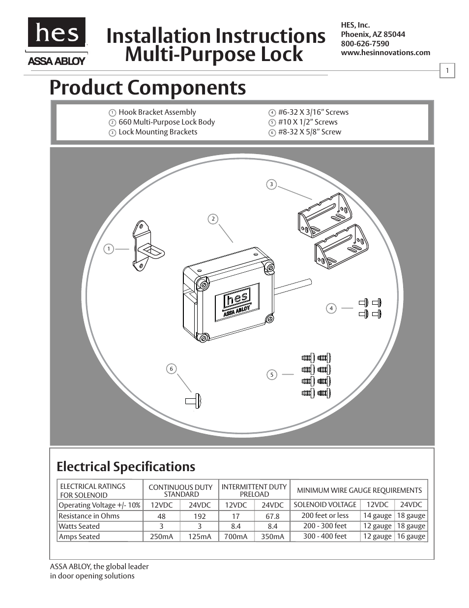 HES 660 User Manual | 4 pages