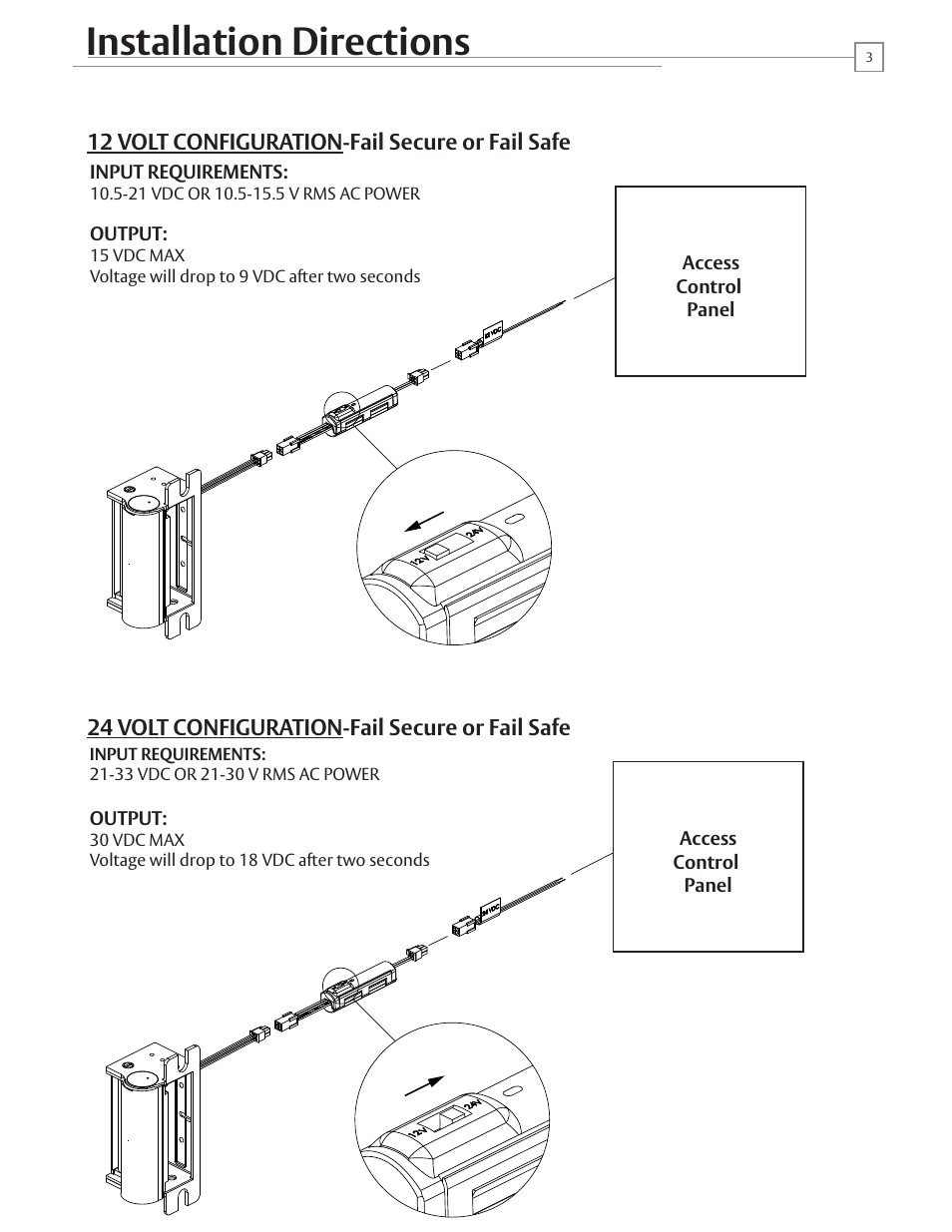 Installation directions | HES 2005M3 SMART Pac III User Manual | Page 3 / 4