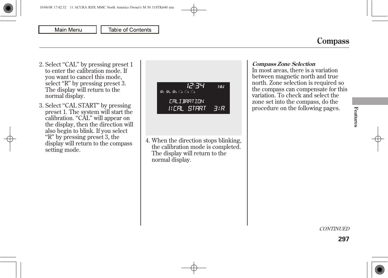 Compass, 2011 rdx | Acura 2011 RDX User Manual | Page 301 / 514