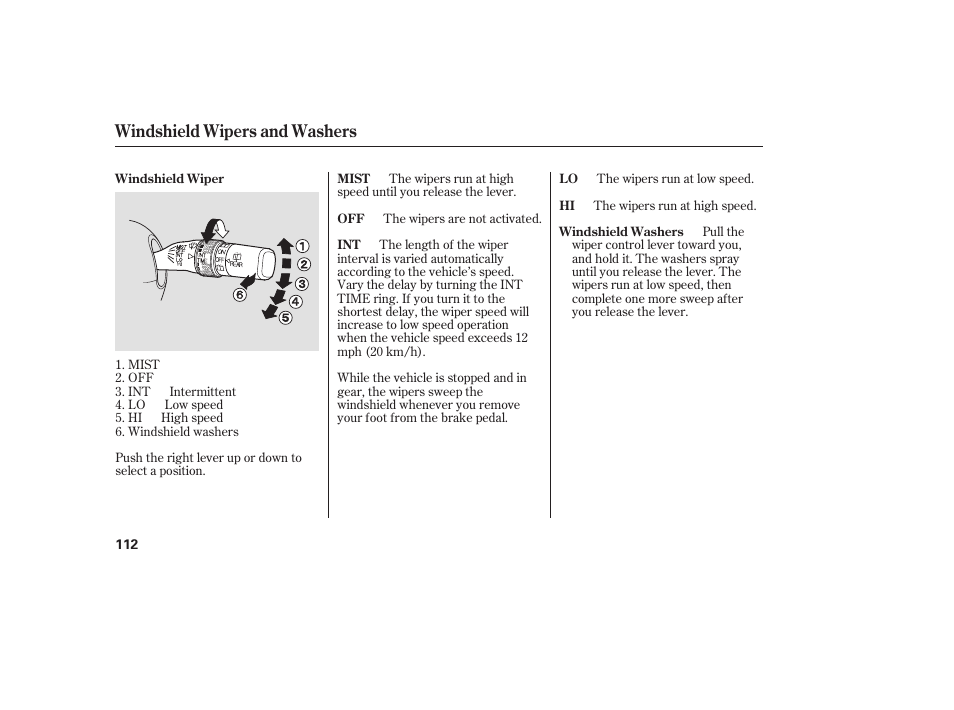 Windshield wipers and washers | Acura 2008 RDX User Manual | Page 118 / 434