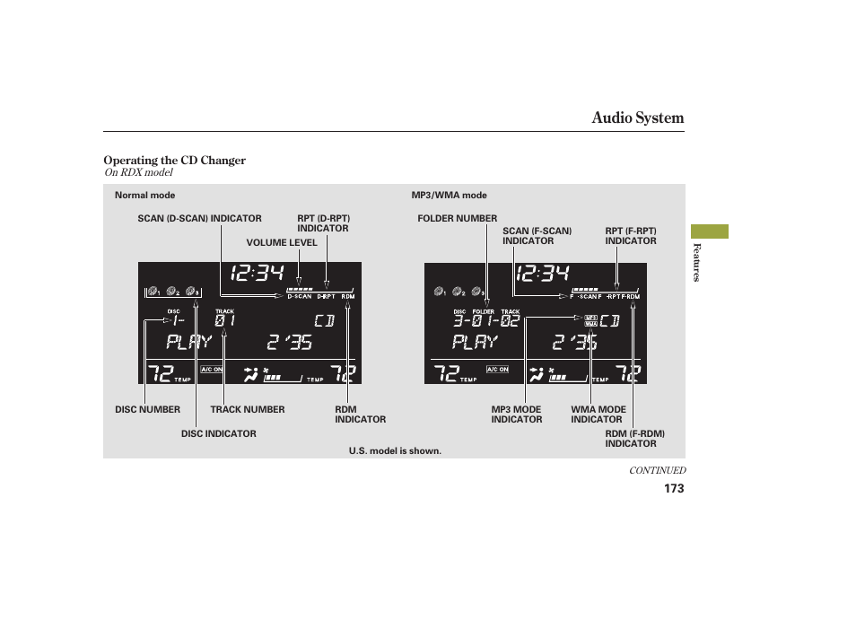 Audio system | Acura 2008 RDX User Manual | Page 179 / 434