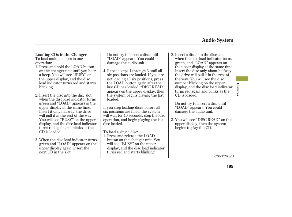 Audio system | Acura 2008 RDX User Manual | Page 205 / 434