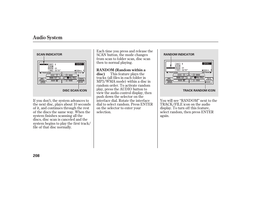 Audio system | Acura 2008 RDX User Manual | Page 214 / 434