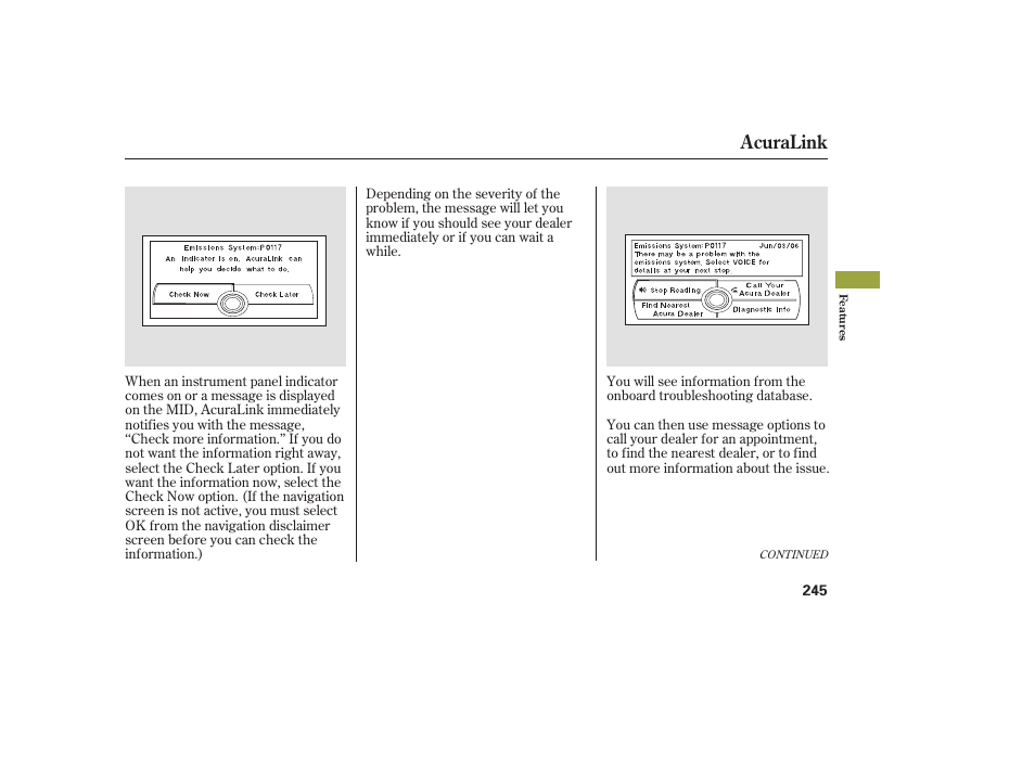 Acuralink | Acura 2008 RDX User Manual | Page 251 / 434