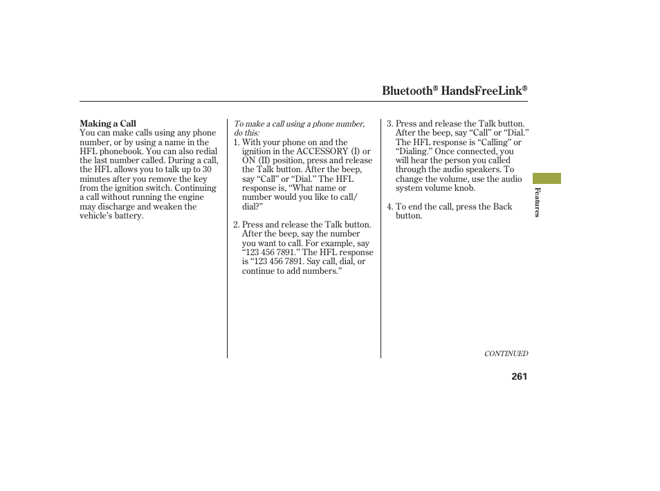 Bluetooth handsfreelink | Acura 2008 RDX User Manual | Page 267 / 434