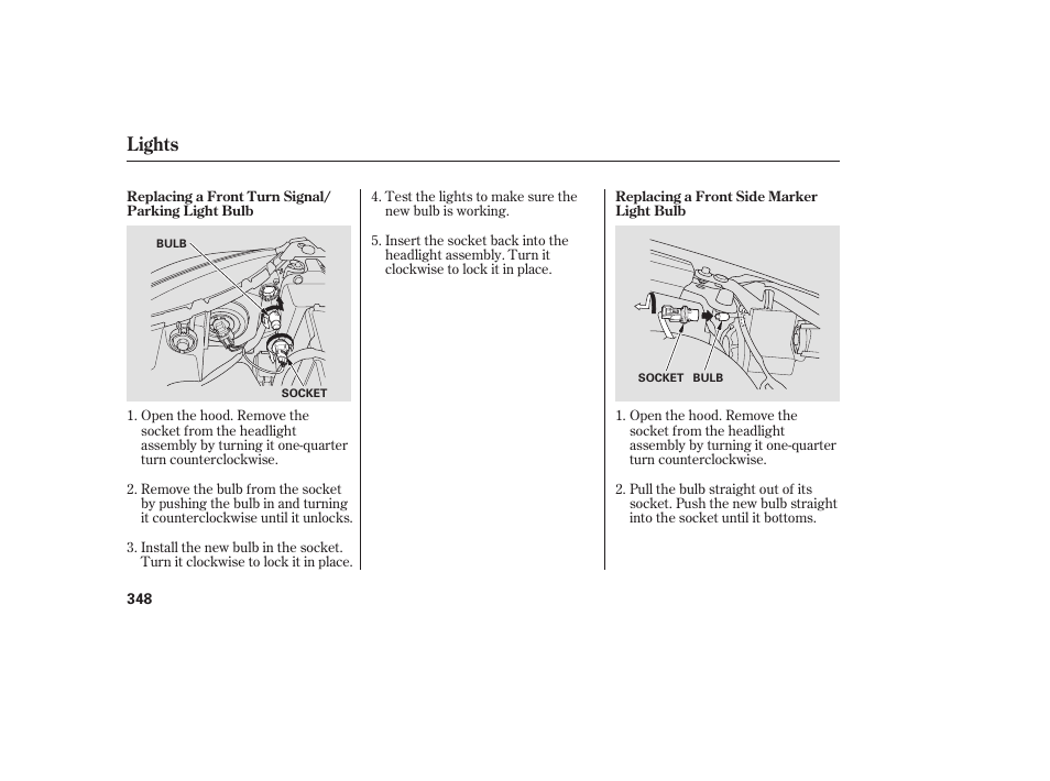 Lights | Acura 2008 RDX User Manual | Page 354 / 434