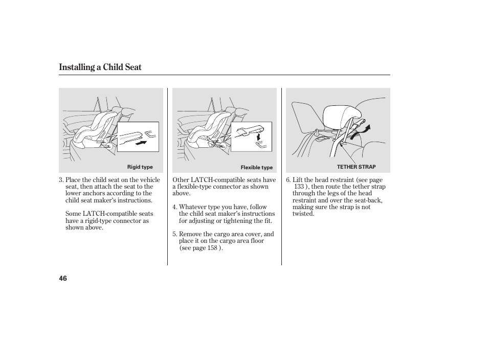 Installing a child seat | Acura 2008 RDX User Manual | Page 52 / 434