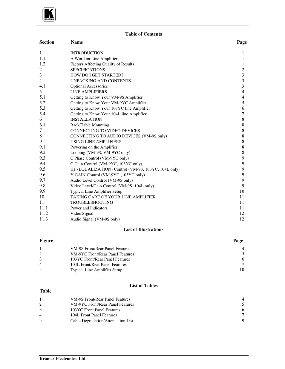 Kramer Electronics 103YC User Manual | Page 2 / 17