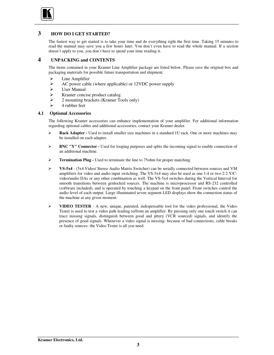 Kramer Electronics 103YC User Manual | Page 5 / 17