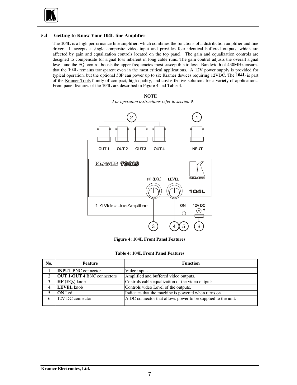 Kramer Electronics 103YC User Manual | Page 9 / 17