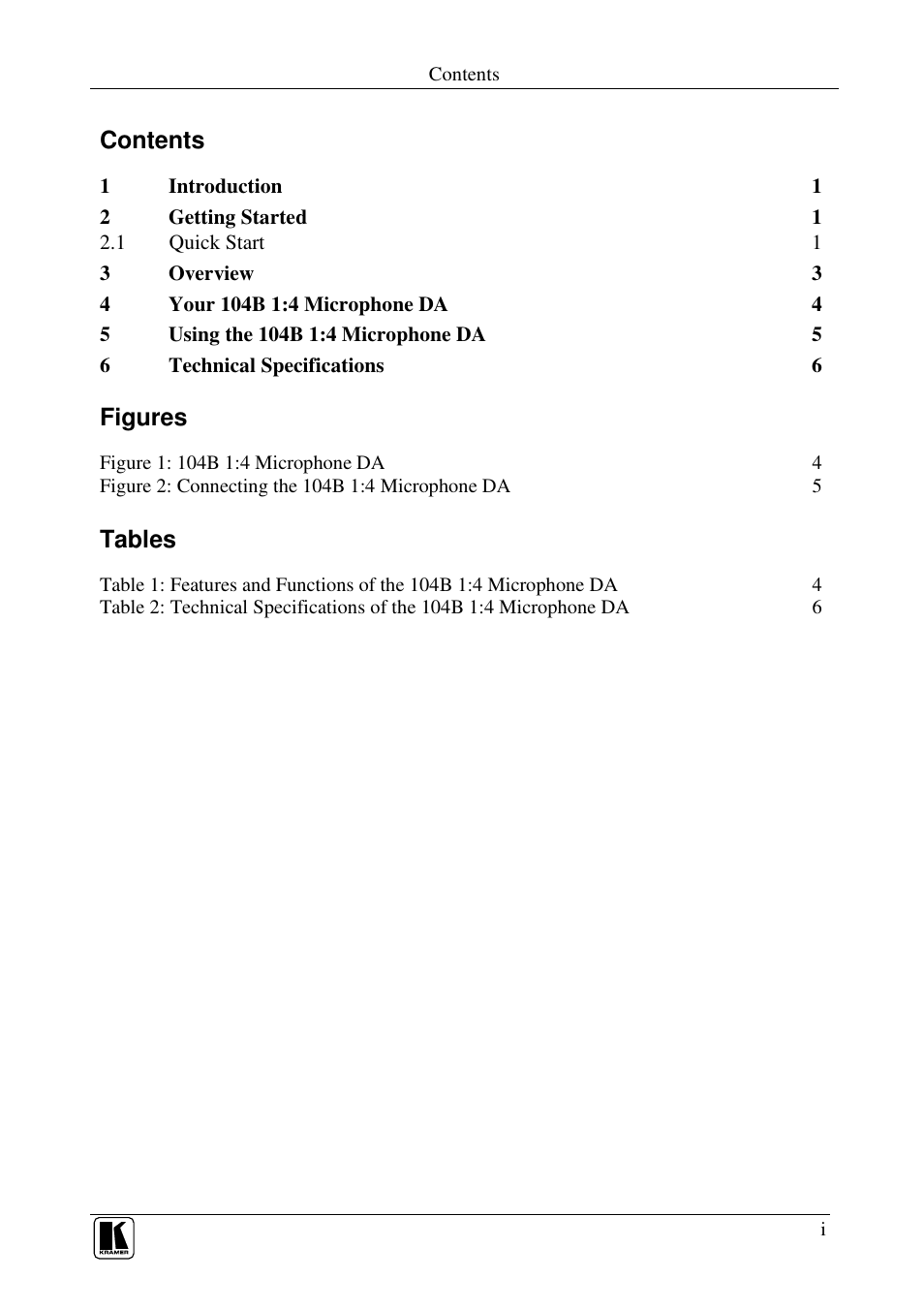 Kramer Electronics 104B User Manual | Page 2 / 10