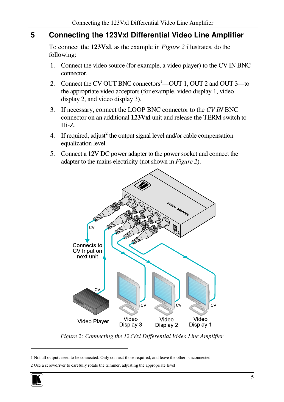 Kramer Electronics 123Vxl User Manual | Page 7 / 11