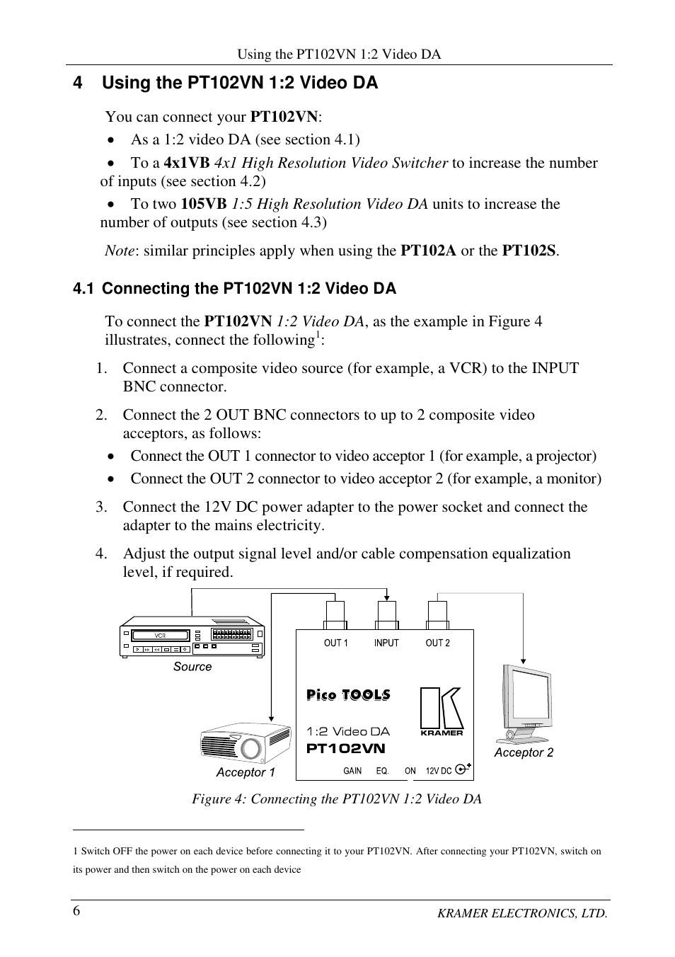 Kramer Electronics PT-102S User Manual | Page 8 / 13