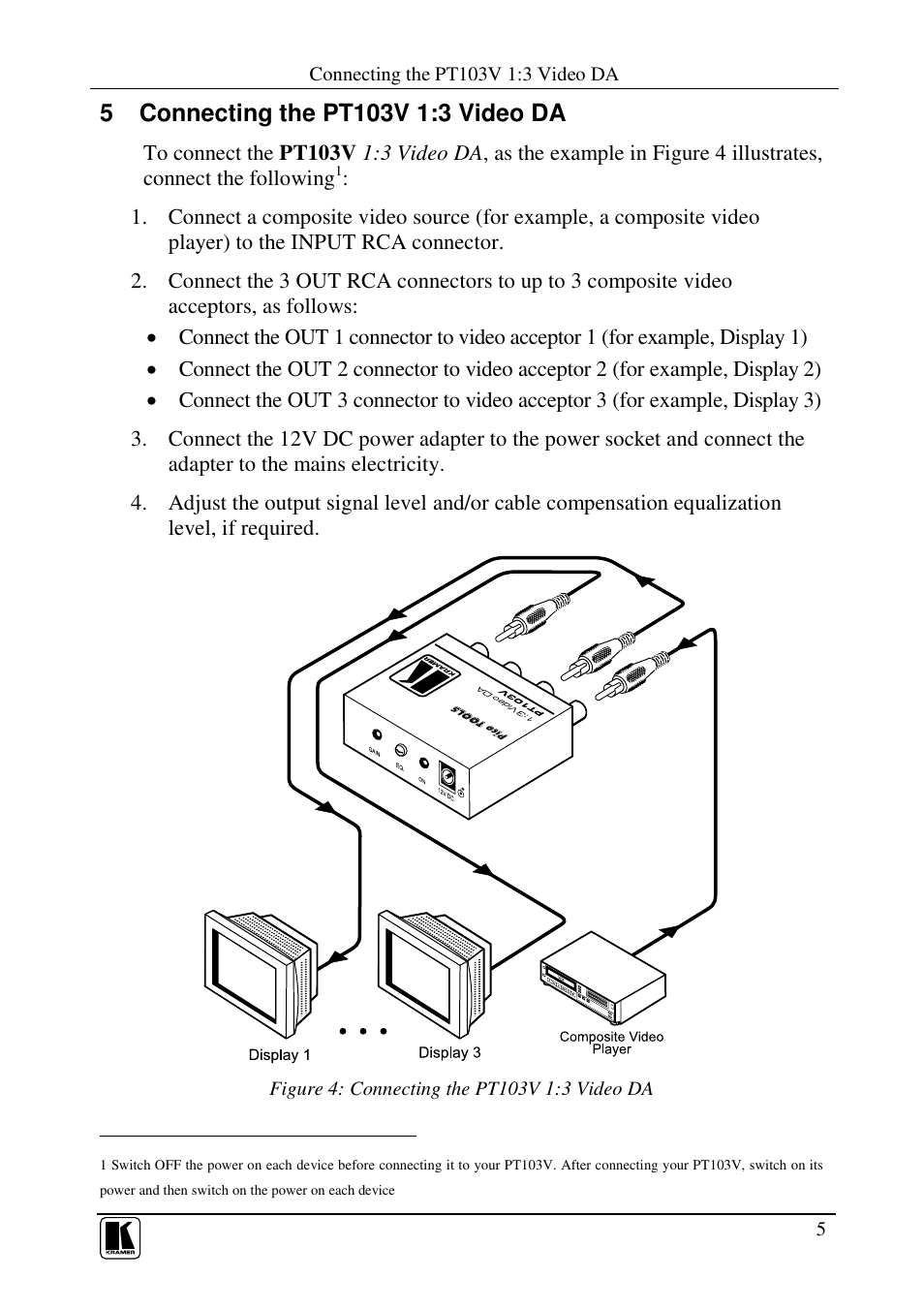 Kramer Electronics PT-103V User Manual | Page 7 / 10