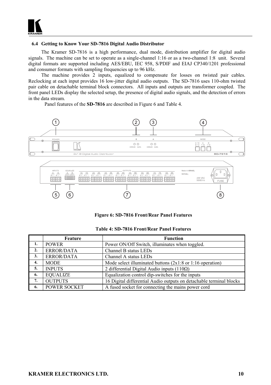Kramer Electronics SD-7108 User Manual | Page 11 / 20