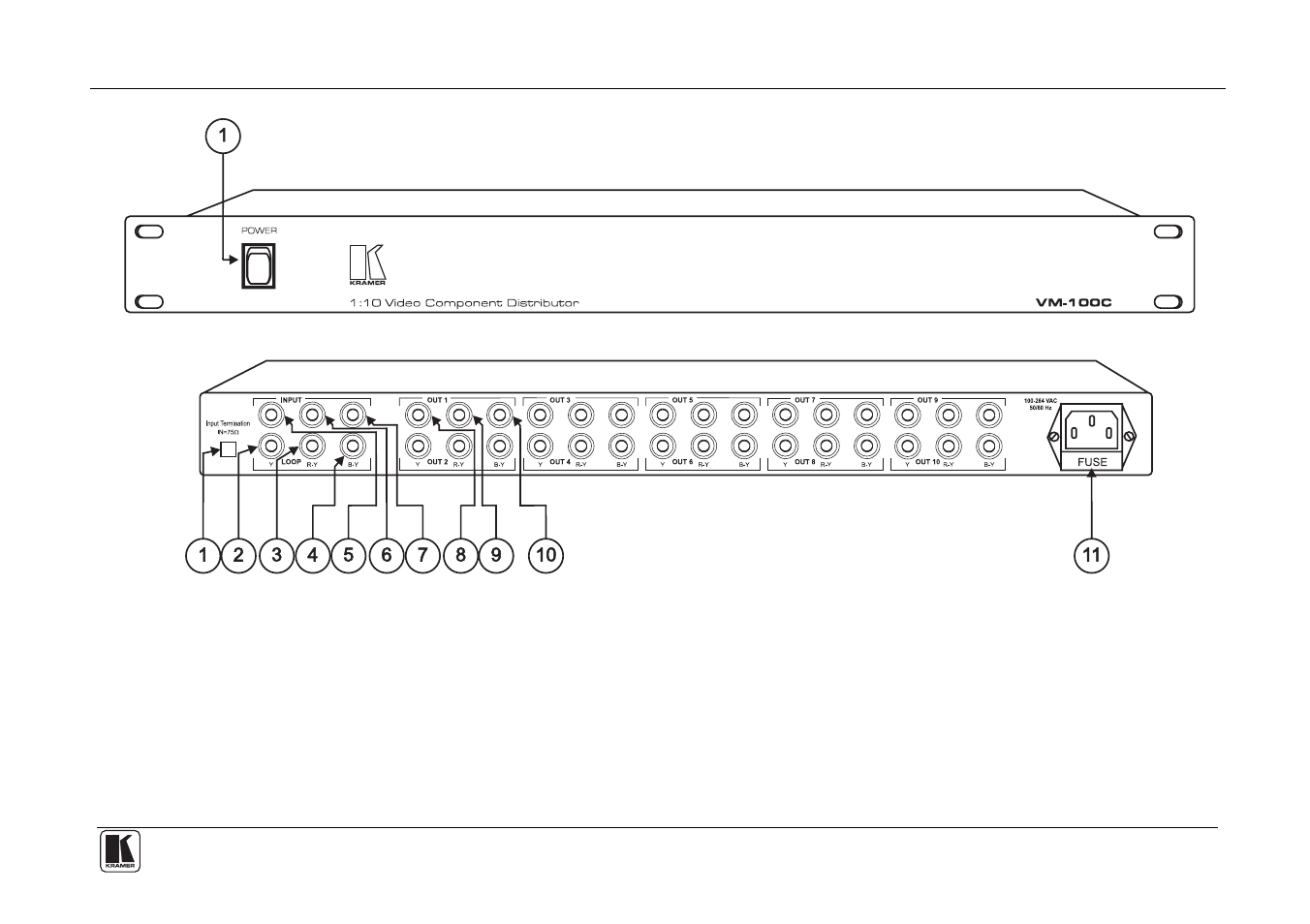 Kramer Electronics VM-100C User Manual | Page 5 / 11