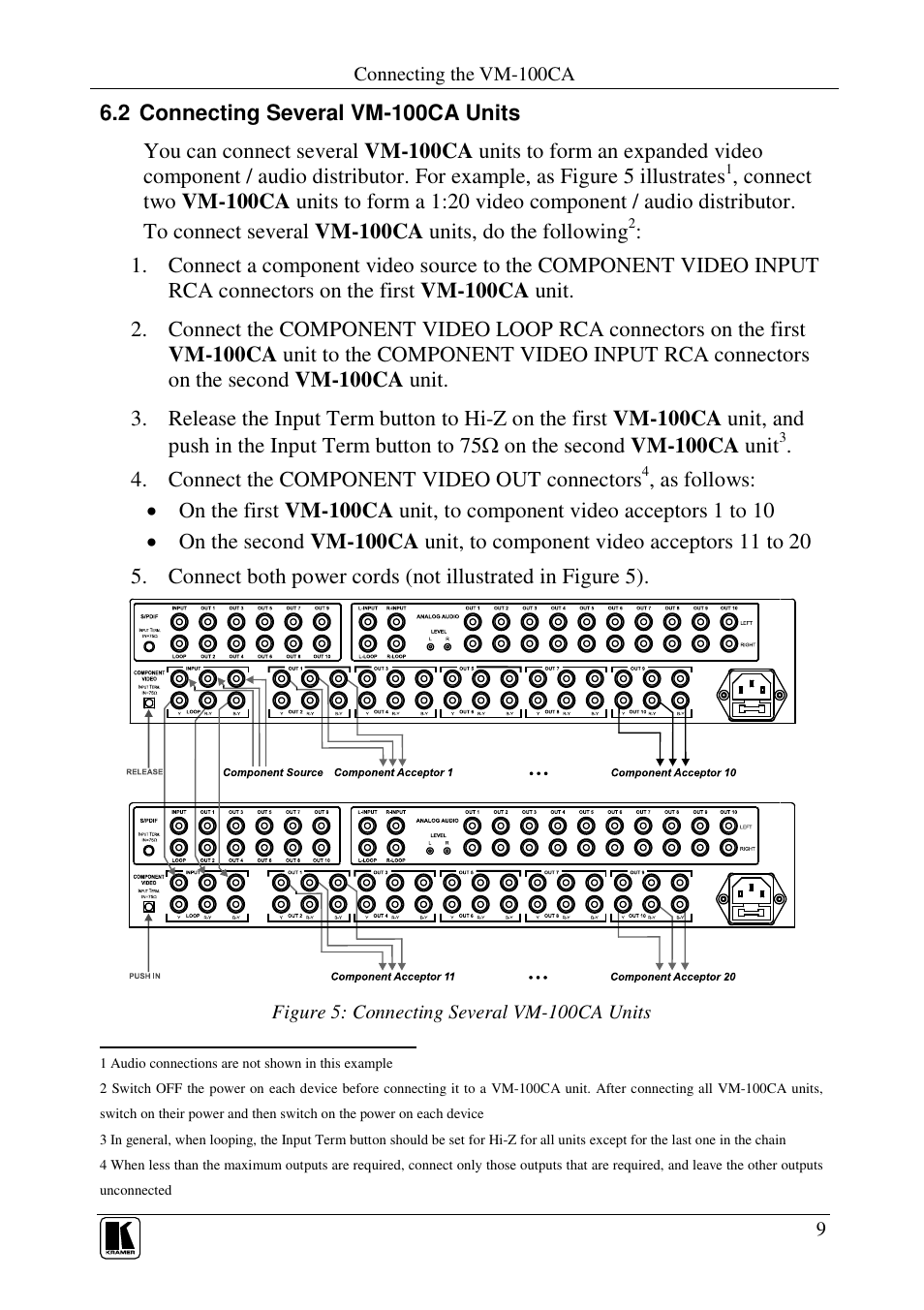 Kramer Electronics VM-100CA User Manual | Page 11 / 14