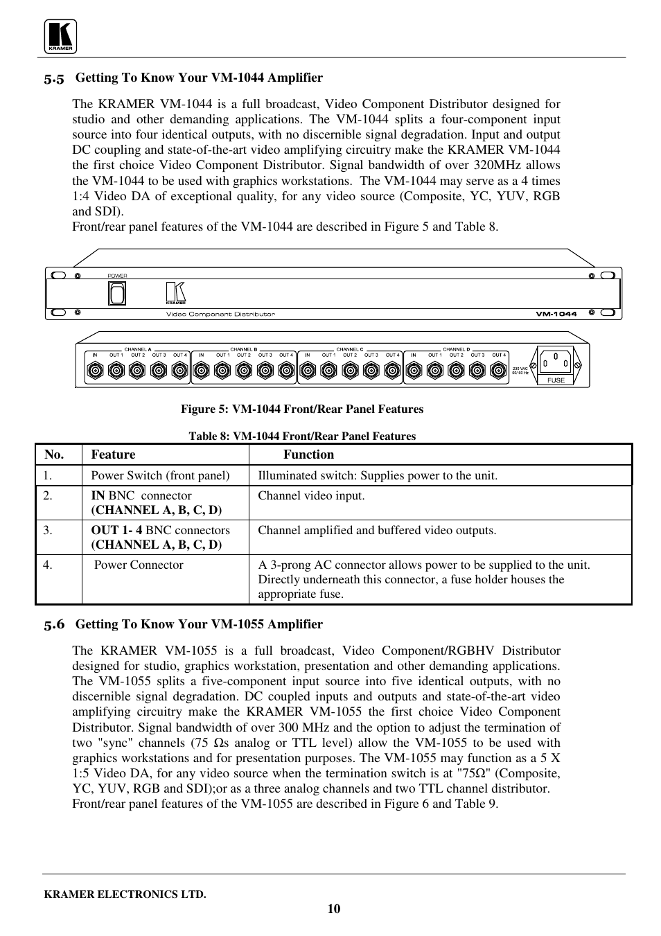 Kramer Electronics VM-1042 User Manual | Page 12 / 23