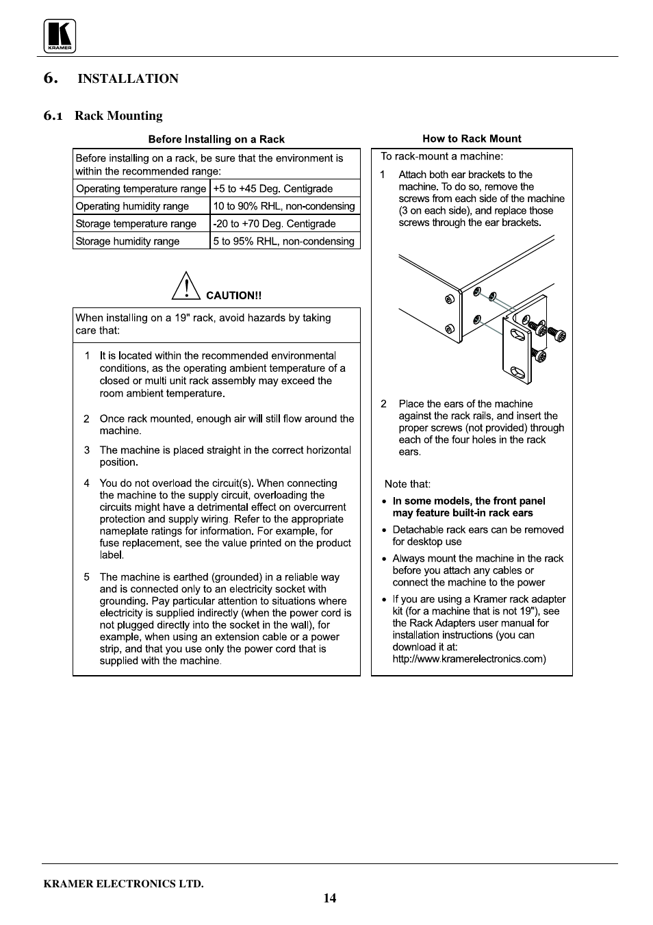 Kramer Electronics VM-1042 User Manual | Page 16 / 23