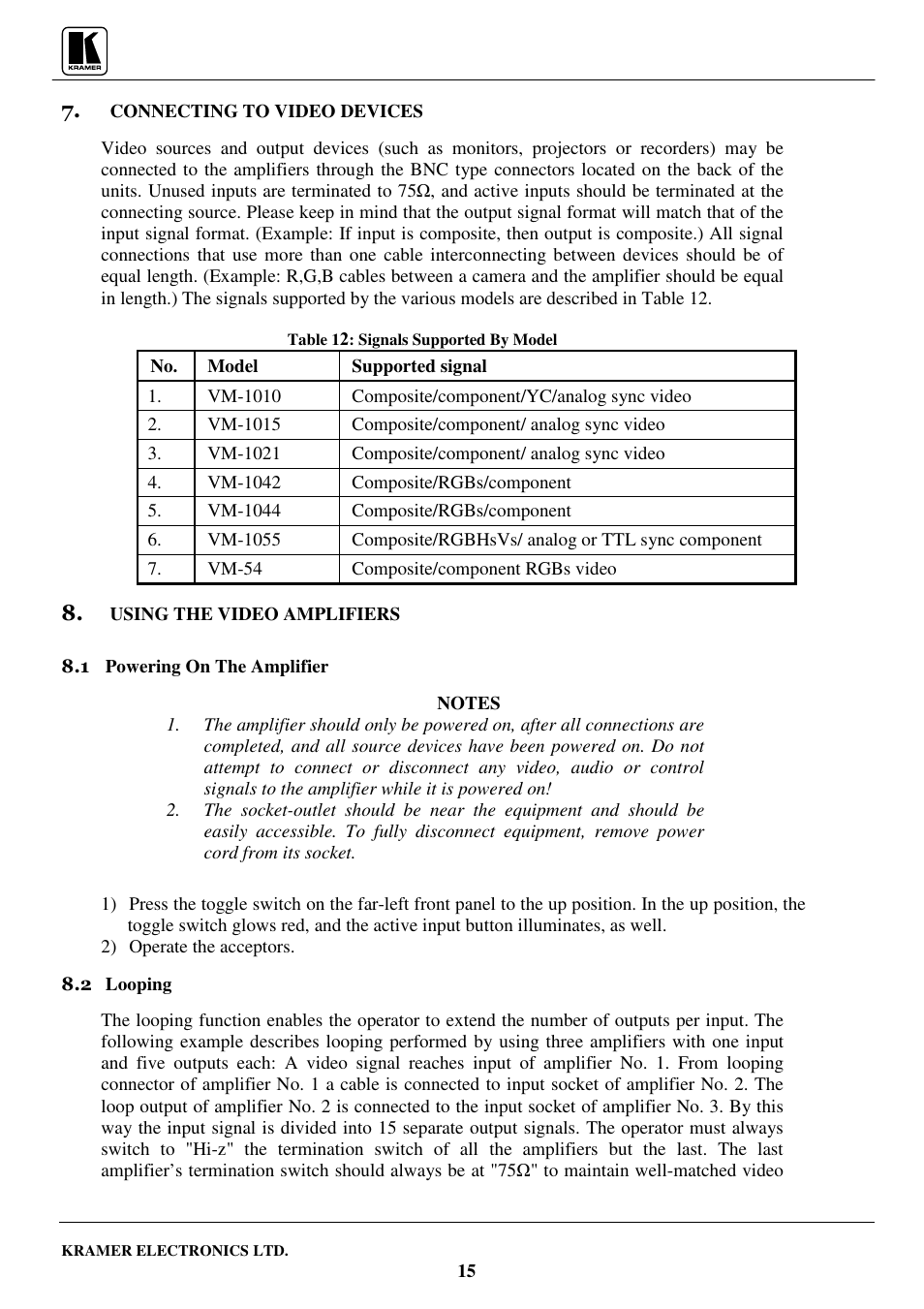 Kramer Electronics VM-1042 User Manual | Page 17 / 23