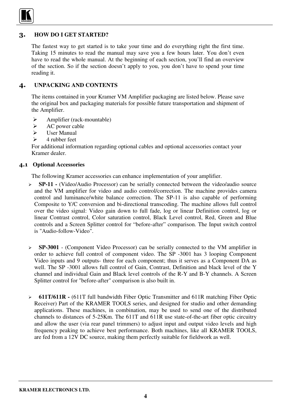 Kramer Electronics VM-1042 User Manual | Page 6 / 23