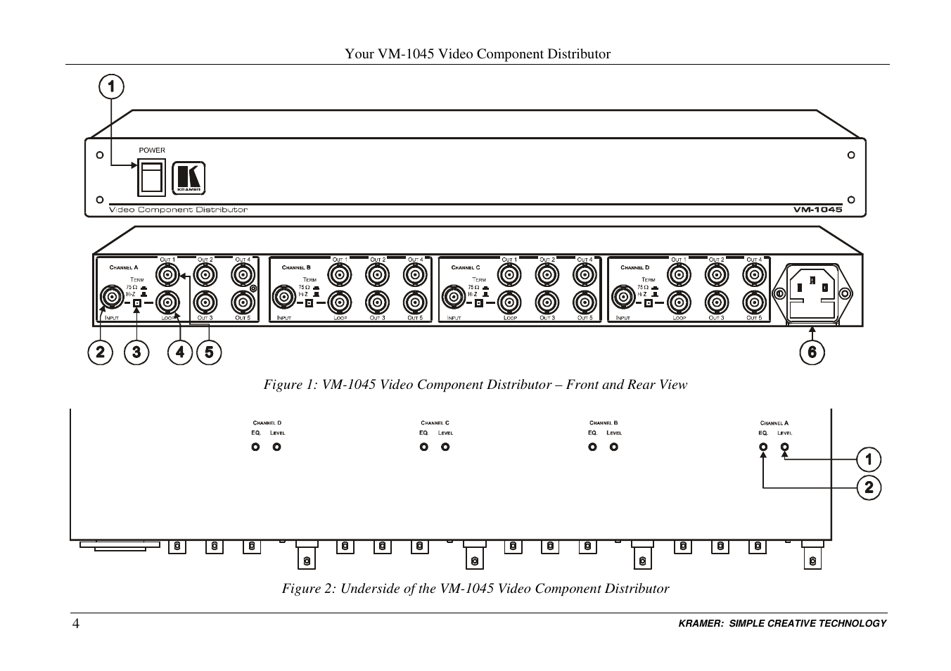 Kramer Electronics VM-1045 User Manual | Page 6 / 15