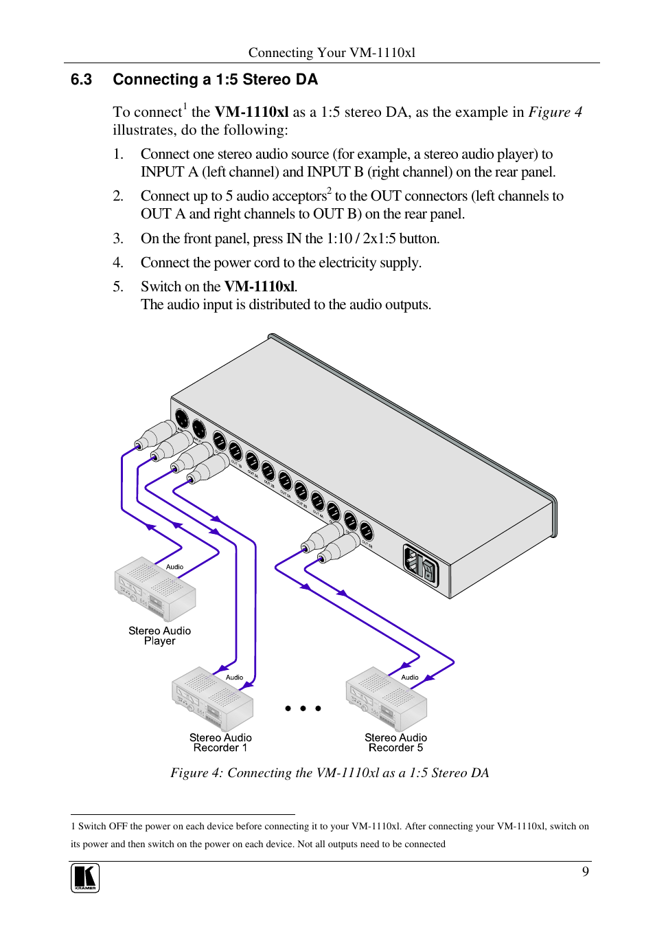 Kramer Electronics VM-1110xl User Manual | Page 11 / 14